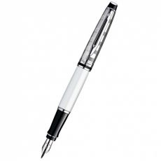 Ручка перьевая WATERMAN Expert 3 (S0952380) Deluxe White CT (F) чернила: синий латунь перо нержавеющая сталь палладиевое покрытие, гравировка