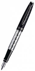 Ручка перьевая WATERMAN Expert 3 (S0963290) Precious CT Black (F) чернила: синий нержавеющая сталь перо нержавеющая сталь