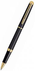 Ручка роллер WATERMAN Hemisphere (S0920750) MattBlack GT (F) чернила: черный нержавеющая сталь позолота 23К